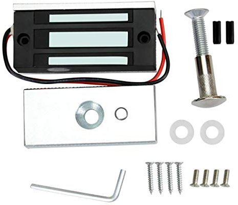 YAVIS Single Door Electric Magnetic Lock 60kg 132LBs, YAVIS Holding Force Fail-Safe Electromagnetic Lock DC 12V NC for Door Access Control System kit Outdoor and Indoor