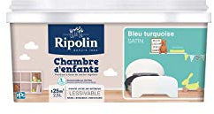Peinture chambre d'enfant 2,5L RIPOLIN - Ton: Bleu turquoise