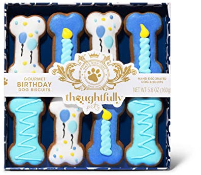 Modern Gourmet Foods - Hundekekse Geschenkset mit 8 Hundeleckerlies, von Hand dekoriert - Boy