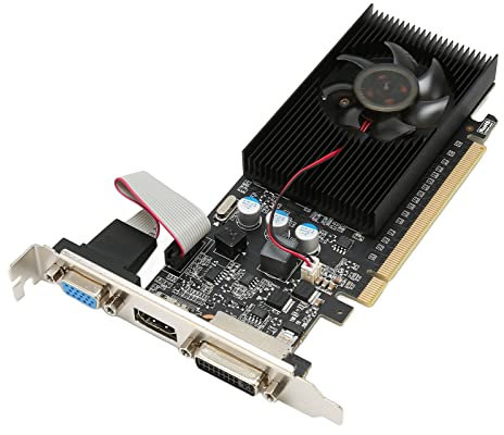 Bewinner Scheda Grafica di Gioco DDR3 64 Bit 1 GB, 810 MHz 1000 MHz 2560x1600, HDMI DVI VGA PCI Express 2.0 per L'editing