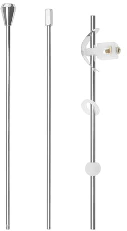 Lot de 3 barres excentriques pour lavabo Pop Up Barre de vidange avec boule en plastique Pop Up Levier de vidange Pop Up Déchets Barre de traction pour lever et abaisser Pièces de rechange
