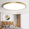 FLETERGIB 15.7 Inch Gold Flush Mount Ceiling Light Fixture, 5000K Daylight White, 32W 3800LM Bright LED Ceiling Light, Flat Round Light Fixtures for Bedrooms, Living Rooms