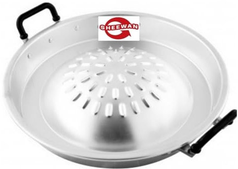 SHEEWAN Aluminium-Pfanne Grill BBQ (Mookata) Thai-Stil (30,5 cm)