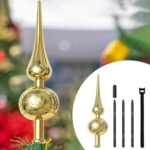 Weihnachtsbaumspitze, Christbaumspitze für Tannenbaum, Tannenbaumspitze mit Topper Halter, Dekorative Rustikalen Baum Topper für Weihnachten Thanksgiving Neujahr Urlaub Dekorationen