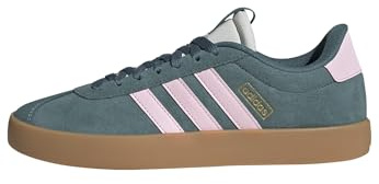 adidas Women's VL Court 3.0, Preloved Teal/Clear Pink/Gold Metallic, 6.5