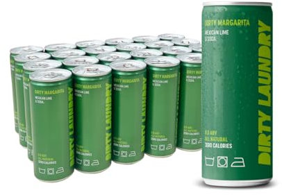 Dirty Laundry Margarita | 24 x 250ml cans | All natural | zero alcohol | zero sugar | zero calories | No Artificial Sweetener