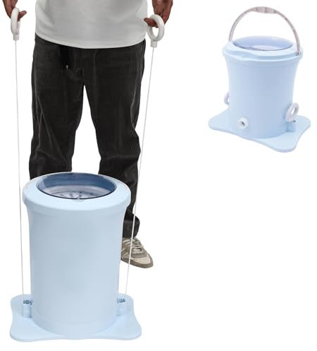 Secadora de ropa manual, deshidratador de ropa no eléctrico, secadora centrífuga con cordón giratorio, secadora manual portátil con tubo de drenaje, secadora de ropa, para apartamentos y dormitorios(B