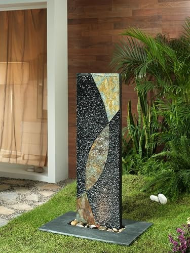 Fontana Zen in Pietra Creativa – Fontana Decorativa da Interno con Cascata d’Acqua Rilassante, Ideale per Casa, Giardino e Meditazione