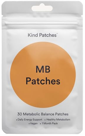 Kind Patches | MB Patches | Healthy Metabolism & Daily Energy Support | Plant-Based Botanical Blend with Citrus & Green Tea | 30 Vegan Patches
