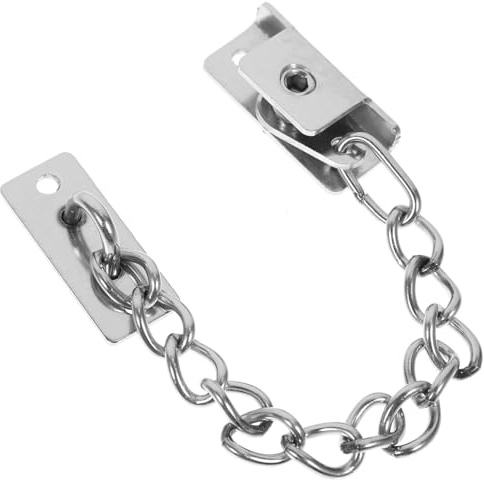 FOMIYES Chaîne de Sécurité pour Porte Intérieure et Fenêtre, Serrure de Sécurité en Acier Inoxydable Résistant la Corrosion, Chaîne Renforcée, Verrou Réglable, pour Appartement et Bureau