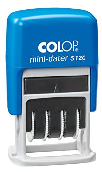 Colop Datumstempel S120 Datum in Ziffern International, 4 mm, 104686, Schrifthöhe 4 mm Blau