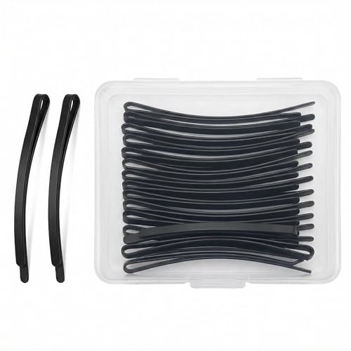1 caja de 15 horquillas de 6,5 cm, color negro, de metal para peluquería profesional, con clips, para ceremonia de boda, peinado, clip para divisor de accesorios para el peinado.