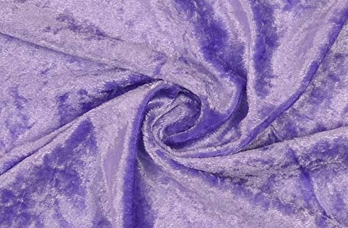 Pannesamt Stoff Meterware für Deko, Basteln und Bekleidung, 1 Meter - 147 cm Breit - Samt ähnliche Oberfläche Stoffe (Flieder 4203)