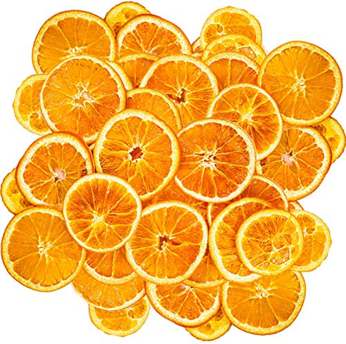 50 Pièces Orange Sechees Decoration, Décoration de Tranches d'orange séchées, Décoration Naturelle de Tranches de Fruits pour la Décoration de Noël, la Décoration de l'Avent