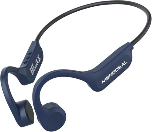 MONODEAL Knochenschall Kopfhörer Bluetooth 5.3 Open Ear Kopfhörer, Typ-C Ladeanschluss, IPX6 wasserdichte Knochenschall Kopfhörer, Bone Conduction Headphones Zum Joggen, Radfahren, Fitness