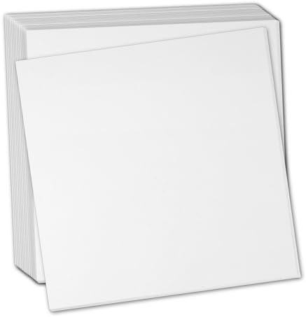 Essential Arts Safeprint Foam Sheets 165 x 165mm Square – Pack of 15 Blocks. 3mm Thick Polystyrene Safe Relief Printing Tiles for Model Making