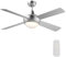 Wiltec Deckenventilator Ø 130 cm mit 4 Flügel, Ventilator mit 3 Geschwindigkeiten und Lampe, Lüfter mit Fernbedienung, Timer, Sommer- u. Wintermodus