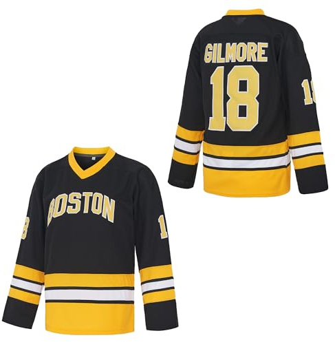 Happy Gilmore Youth Jersey 18 Adam Sanders 1996 Hockey Jersey Stitched Mesh Polyester Kid Ice Hockey Shirt Black M