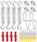 Kit Montaje Toldo Vela M5, Kit de Montaje para Toldo, Acero Inoxidable Kit de Fijación para Toldo, Kit de Fijación para Toldo para Triángulo y Rectángulo, Kit de Toldo Vela Rectangular