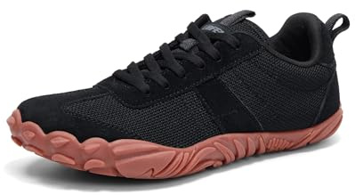 UBFEN Chaussures Minimalistes Homme Femme Barefoot Randonnée Trail Running Fitness Course Légères Confortables Noir 44 EU