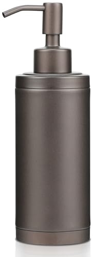 Tiilan Countertop Hand Soap Dispenser, Washing up Liquid Pump Bottle for Bathroom & Kitchen, Stainless Steel Free Standing 300ml - Bronze