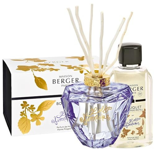 Maison Berger - Duftbouquet Lolita Lempicka Flieder - Raumduft-Diffusor + 6 Stäbchen + 1 Nachfüllung 200 ml - Langanhaltende, sanfte und kontinuierlich Verbreitung