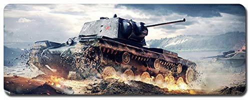 World of Tanks Großes Mauspad - Wasserdicht Und rutschfest (12, 900 * 400 * 3MM/35.5 * 15.7 * 0.12inch)