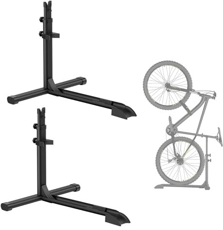 Mimoke Support vertical pour vélo - Support de sol droit pour le rangement des vélos à l'intérieur - Garages et appartements (deux pièces)