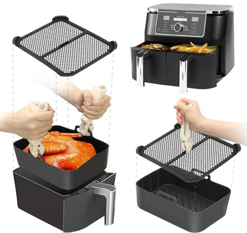 Moule Silicone Air Fryer Ninja [Lot de 6] - Ensemble sans huile spécialement conçu pour Airfryer Ninja, lavable au Lave-Vaisselle, Accessoires air fryer pour Ninja AF300EU/AF400EU/AF500EU/SL400EU