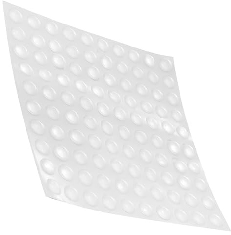 Warmhm Pastilles de Relief en Silicone Blanc Autocollantes pour Meubles, 100 Pièces, Surface Tactile Antidérapante, Butoirs Transparents Pratiques pour Personnes Malvoyantes à Domicile