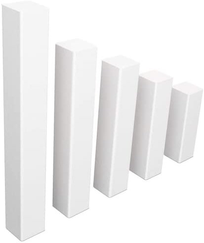Universal Fussleisten Eckturm | MDF WEISS | (ohne Fase) | 65 mm / 15 Stück