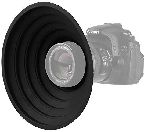 Gegenlichtblende für Objektivdurchmesser 70–90mm, Entspiegelt Silikon Faltbare Hood für Canon Nikon Sony Kameraobjektiv, blockiert unnötige Reflexion und Blendung Glasfenster Fotografie Zubehör