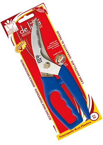 TRINCIAPOLLO TAGLIAPOLLO ACCIAIO INOX PROF. 24cm MANICO PLASTICA LAMA DENTELLATA