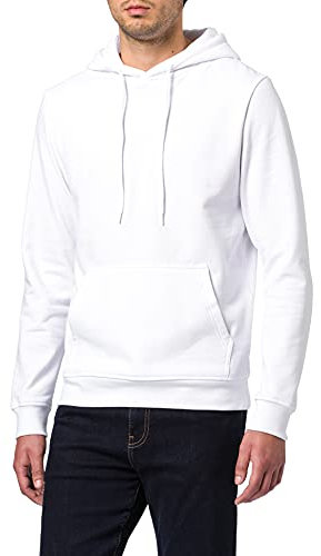 Build Your Brand Herren Basic Hoody Kapuzenpullover, Weiß, XL EU