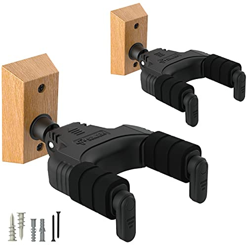 Sondery Accroche Support guitare mural porte crochet pour guitare acoustique électrique ukulélé basse, pack de 2