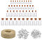 40 Stück Mini Glasflaschen 1,5ml 5ml 6ml 10ml, Wunsch Flaschen Klein Glasfläschchen mit Korken Augenschrauben, Mini Kork Gläser Reagenzglas Mini Fläschchen für DIY Juwelen Gastgeschenk Hochzeitsdeko