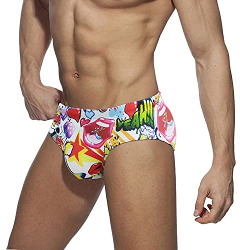 L-Peach Badbyxor för män, badkläder, boxershorts, perfekt för strand, simning, hav och pool, som sportbyxor eller shorts, L