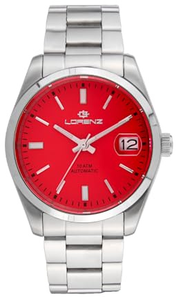 lorenz ginevra king 030235ff orologio automatico da uomo in acciaio inossidabile sub 100 metri