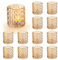 Inweder Gold Votivkerzenhalter 12pcs Glas Teelichthalter Klarglas Zylinder Kerzenhalter für Stumpenkerzen Teelichthalter Bulk für Hochzeit Veranstaltung Baby-Dusche Heimdekoration