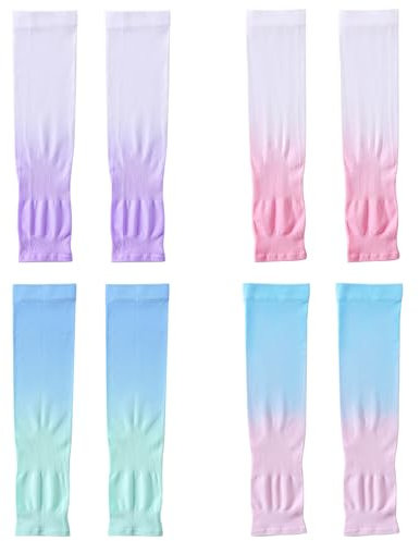 Gsrhzd Mangas Para Brazos, 4 Pares Manguitos Voleibol, Unisex Manguitos Running, Transpirables Protección UV Manguitos Ciclismo Hombre, para Deportes al Aire Libre, Cubrir Tatuajes