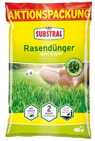 Substral Premium Rasendünger Sport & Spiel - Langzeitwirkung für 400 m², 10 kg, Kräftiges Grün