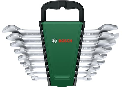 Bosch Set de llaves de boca fija doble de 8 piezas (Accesorios Herramientas Manuales)