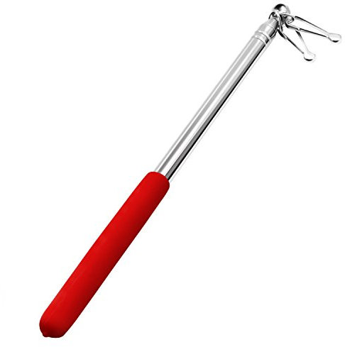 Anley Drapeau Télescopique à Main 4Pi, Bâton portatif avec agrafes-Acier Inoxydable Extensible Léger avec Poignée Antidérapante-Bâton Pliable pour Guides d'Excursion & Pointe pour Enseignants