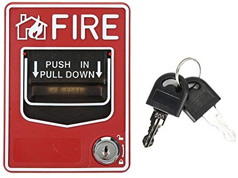 Point d'appel Manuel, Alarme Manuelle d'incendie à Double Action, Station de Traction Manuelle pour Les alarmes sonores et Lumineuses en Cas d'incendie.