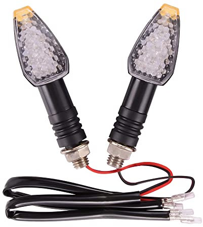 GOOFIT Moto Indicatori Di Direzione 1 Paio 12V Freccia Led Indicatore Di Direzione Lampeggiante Sostituzione Della Lampada Per Moto