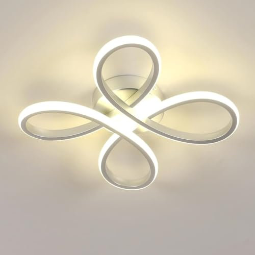 Comely LED Deckenleuchte, 30W 3500LM Moderne LED Deckenlampe, Silber Deckenbeleuchtung aus Aluminium für Flur, Küche, Wohnzimmer, Schlafzimmer, Neutrales Licht 4500K