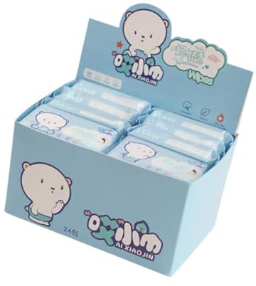 MagiDeal 24 pièces Mini lingette humide Portable lingette de nettoyage de tissu humide lingette de voyage lingette pour le visage pour les rencontres Shopping