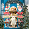 Dwafill Banner Distico di Natale, Decorazioni Natale Porta Ingresso, Addobbi Natalizi Porta di Casa Contiene Pupazzo di Neve, Babbo Natale, Disponibile in Addobbi Natalizi Albero (Rosso)