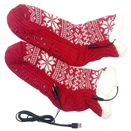 Calcetines Calefactables Eléctricos Con Batería Recargable, Calcetines Calefactables Con Batería Recargable De 5 V Para Hombres Y Mujeres, Calcetines Eléctricos Calefactores De Suel-a Completa