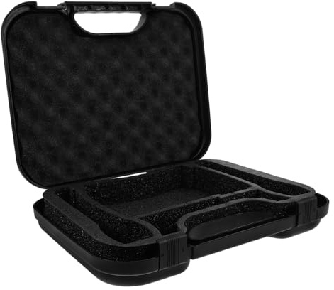 GALPADA Estuche Rígido de Plástico Negro para Micrófonos y Accesorios con Capacidad Grande, Protección contra Impactos y Compartimentos Ajustables para Viajes y Podcast